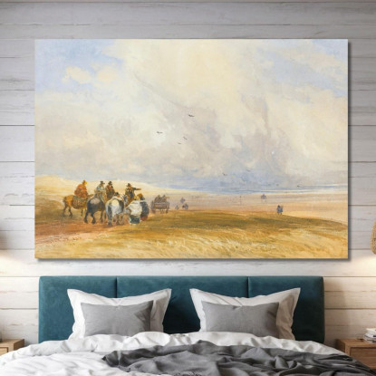 Sabbie Di Ulverstone Cumbria David Cox dcx54 quadro stampato su tela