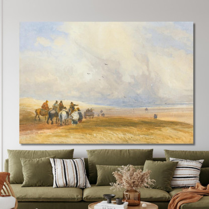 Sabbie Di Ulverstone Cumbria David Cox dcx54 quadro stampato su tela