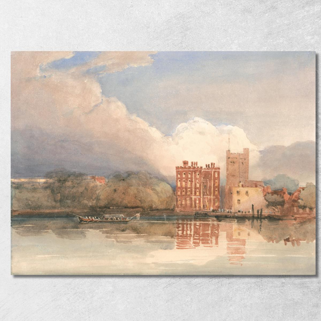 Veduta Del Palazzo Di Lambeth Sul Tamigi David Cox dcx56 quadro stampato su tela Veduta Del Palazzo Di Lambeth Sul Tamigi David Cox dcx56 quadro stampato su tela
