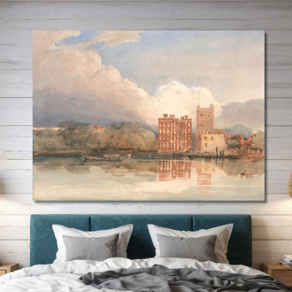 Veduta Del Palazzo Di Lambeth Sul Tamigi David Cox dcx56 quadro stampato su tela