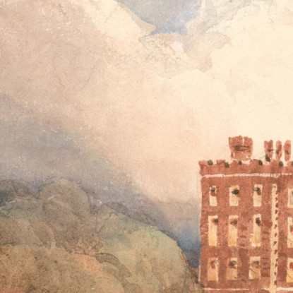 Veduta Del Palazzo Di Lambeth Sul Tamigi David Cox dcx56 quadro stampato su tela