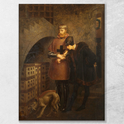 Luigi Xi Di Francia In Visita Al Cardinale Balue Nella Sua Gabbia Di Ferro Jean-Léon Gérôme jlg81 quadro stampato su tela