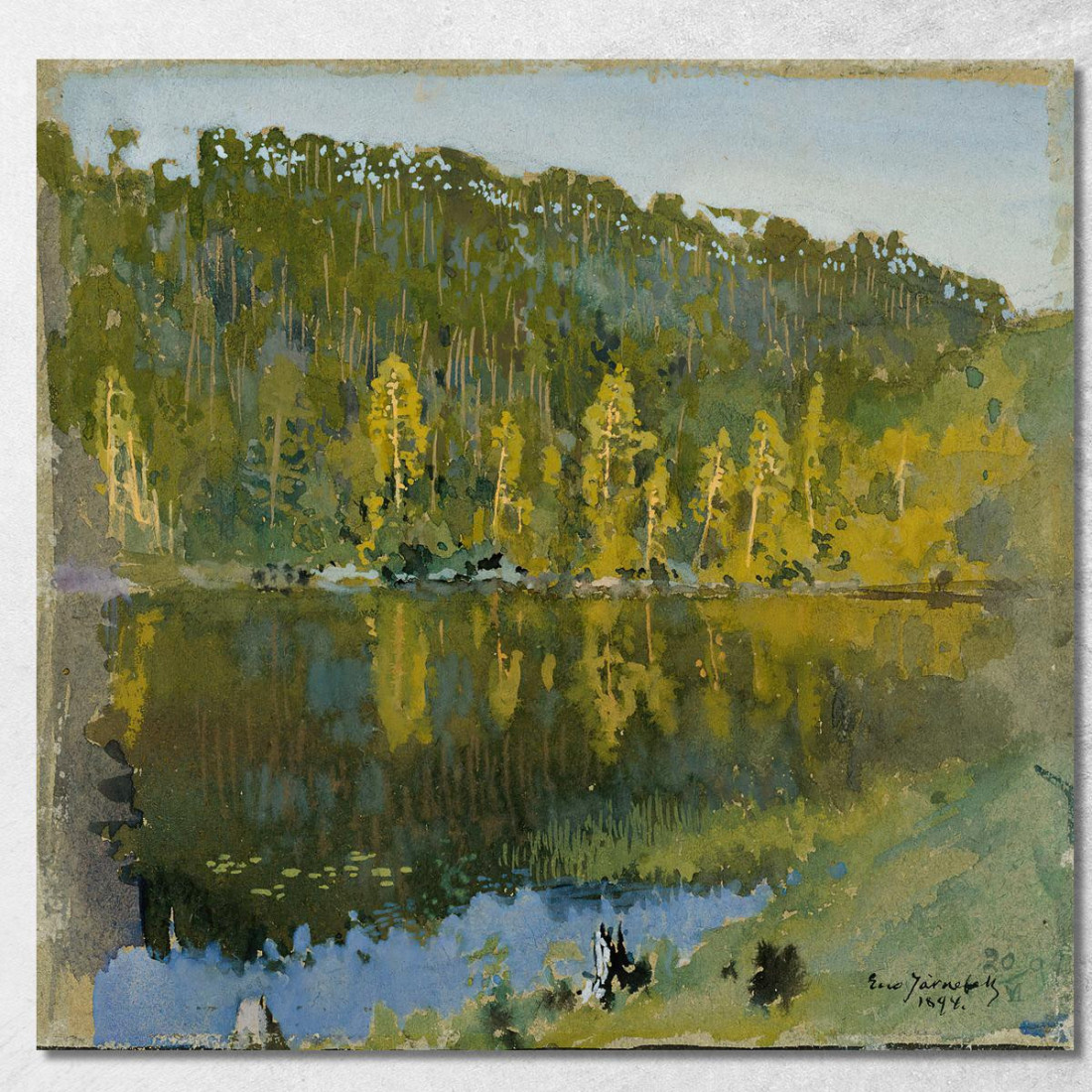 Estudio De Paisaje Con Estanque En El Bosque Eero Järnefelt ejr8 cuadro en lienzo Estudio De Paisaje Con Estanque En El Bosque Eero Järnefelt ejr8 cuadro en lienzo
