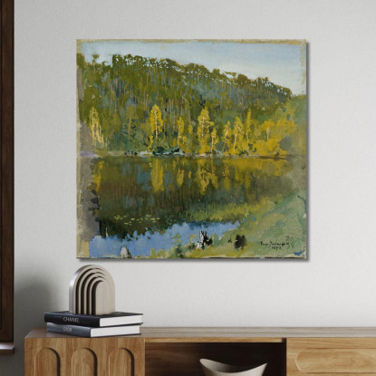 Estudio De Paisaje Con Estanque En El Bosque Eero Järnefelt ejr8 cuadro en lienzo