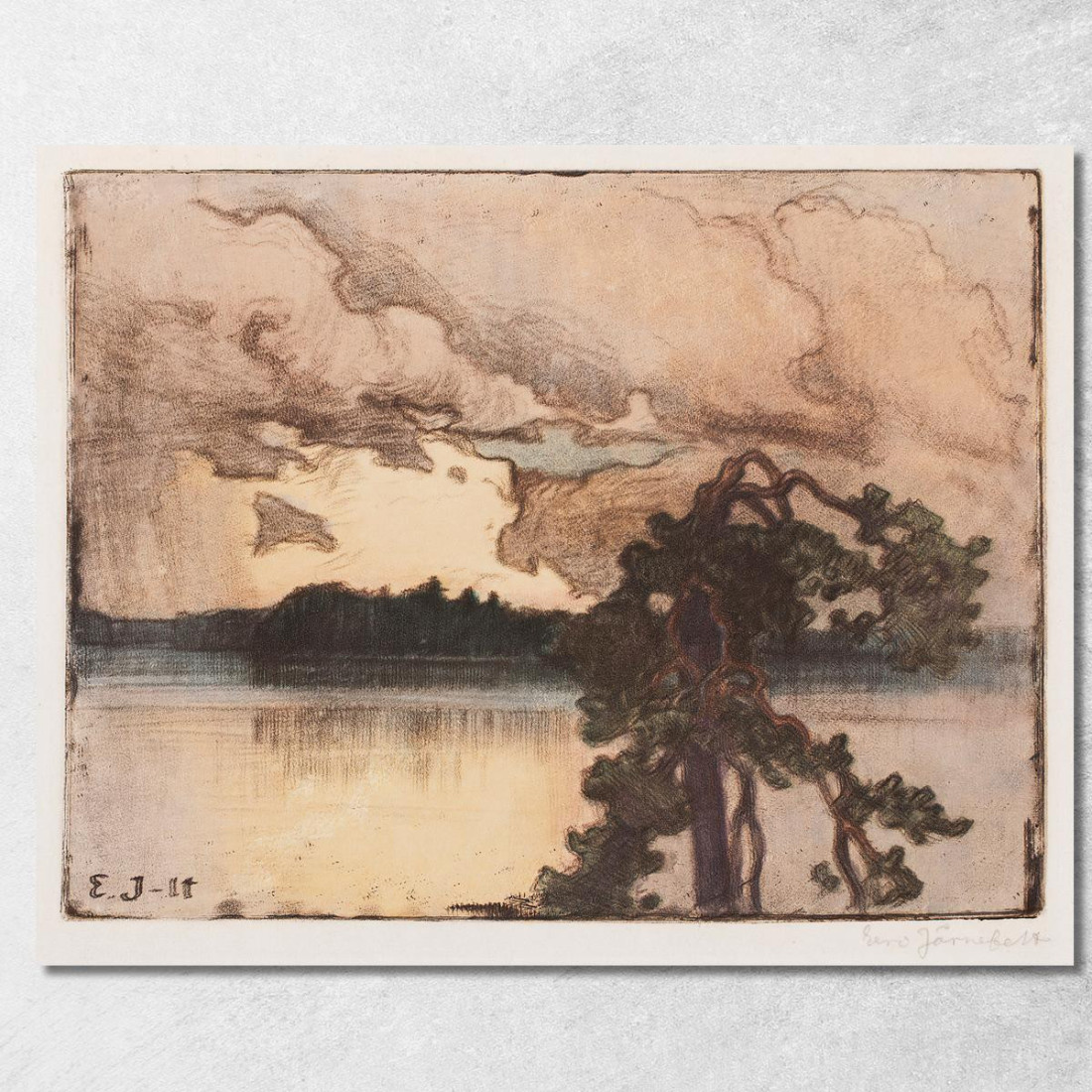 Paisaje Lacustre Al Atardecer Eero Järnefelt ejr18 cuadro en lienzo Paisaje Lacustre Al Atardecer Eero Järnefelt ejr18 cuadro en lienzo