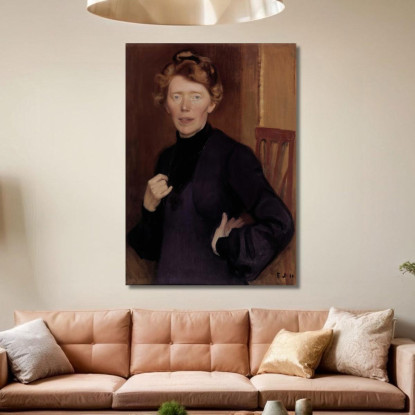 Retrato De Tekla Hultin Eero Järnefelt ejr30 cuadro en lienzo