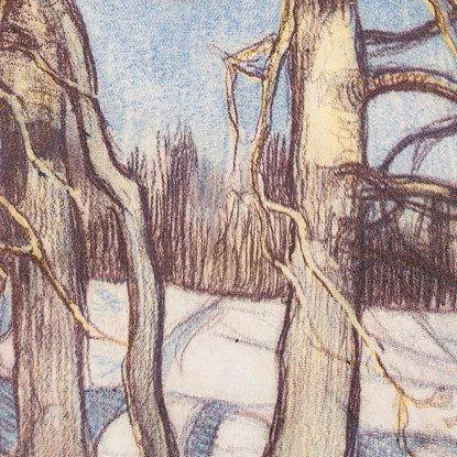 Árboles En Invierno Eero Järnefelt ejr36 cuadro en lienzo