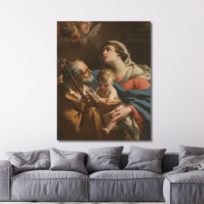 La Sacra Famiglia 2 Gaetano Gandolfi ggn12 quadro stampato su tela