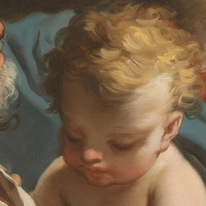 La Sacra Famiglia 2 Gaetano Gandolfi ggn12 quadro stampato su tela