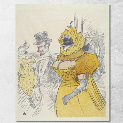 Manifesto Per Il Bal Degli Studenti Henri de Toulouse-Lautrec htl4 quadro stampato su tela