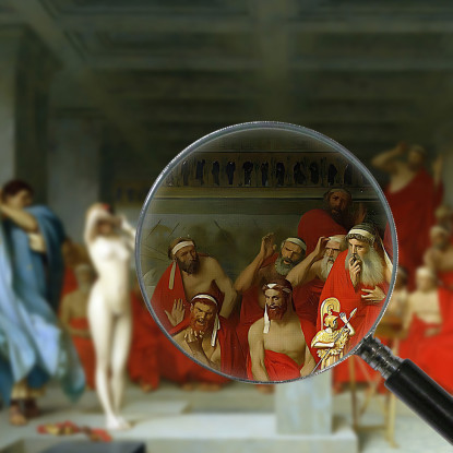 Frine Svelata Davanti All'Areopago Jean-Léon Gérôme jlg93 quadro stampato su tela