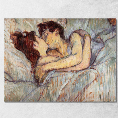 A Letto - Il Bacio Henri de Toulouse-Lautrec htl44 quadro stampato su tela