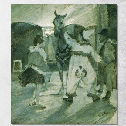 Dietro Le Quinte Del Circo Henri de Toulouse-Lautrec htl46 quadro stampato su tela