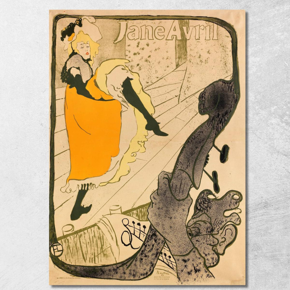 Jane Avril Al Jardin De Paris Henri de Toulouse-Lautrec htl47 quadro stampato su tela Jane Avril Al Jardin De Paris Henri de Toulouse-Lautrec htl47 quadro stampato su tela