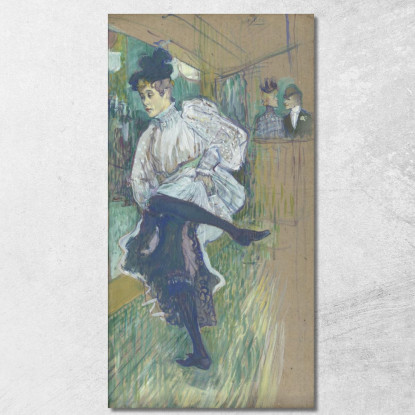 Jane Avril Che Balla Henri de Toulouse-Lautrec htl48 quadro stampato su tela