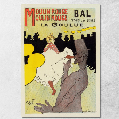 La Goulue Henri de Toulouse-Lautrec htl53 quadro stampato su tela