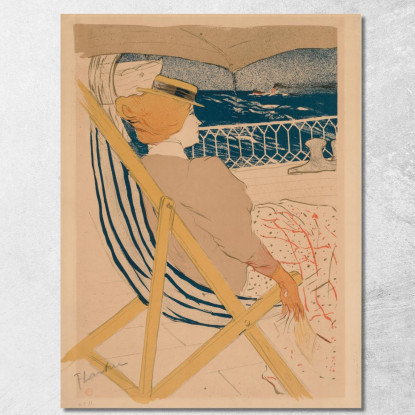 La Passeggera Del 54 Henri de Toulouse-Lautrec htl55 quadro stampato su tela