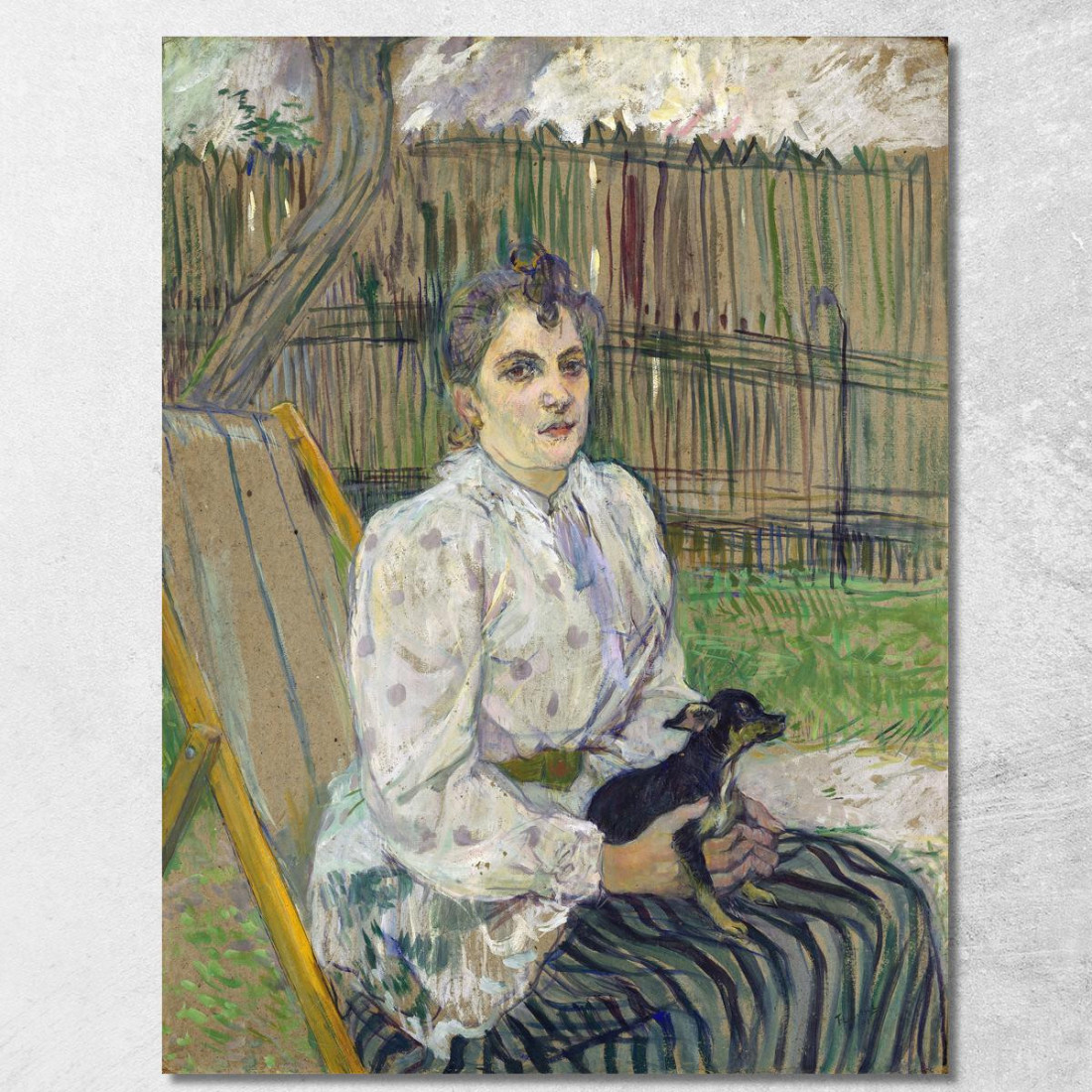 Signora Con Un Cane Henri de Toulouse-Lautrec htl56 quadro stampato su tela Signora Con Un Cane Henri de Toulouse-Lautrec htl56 quadro stampato su tela