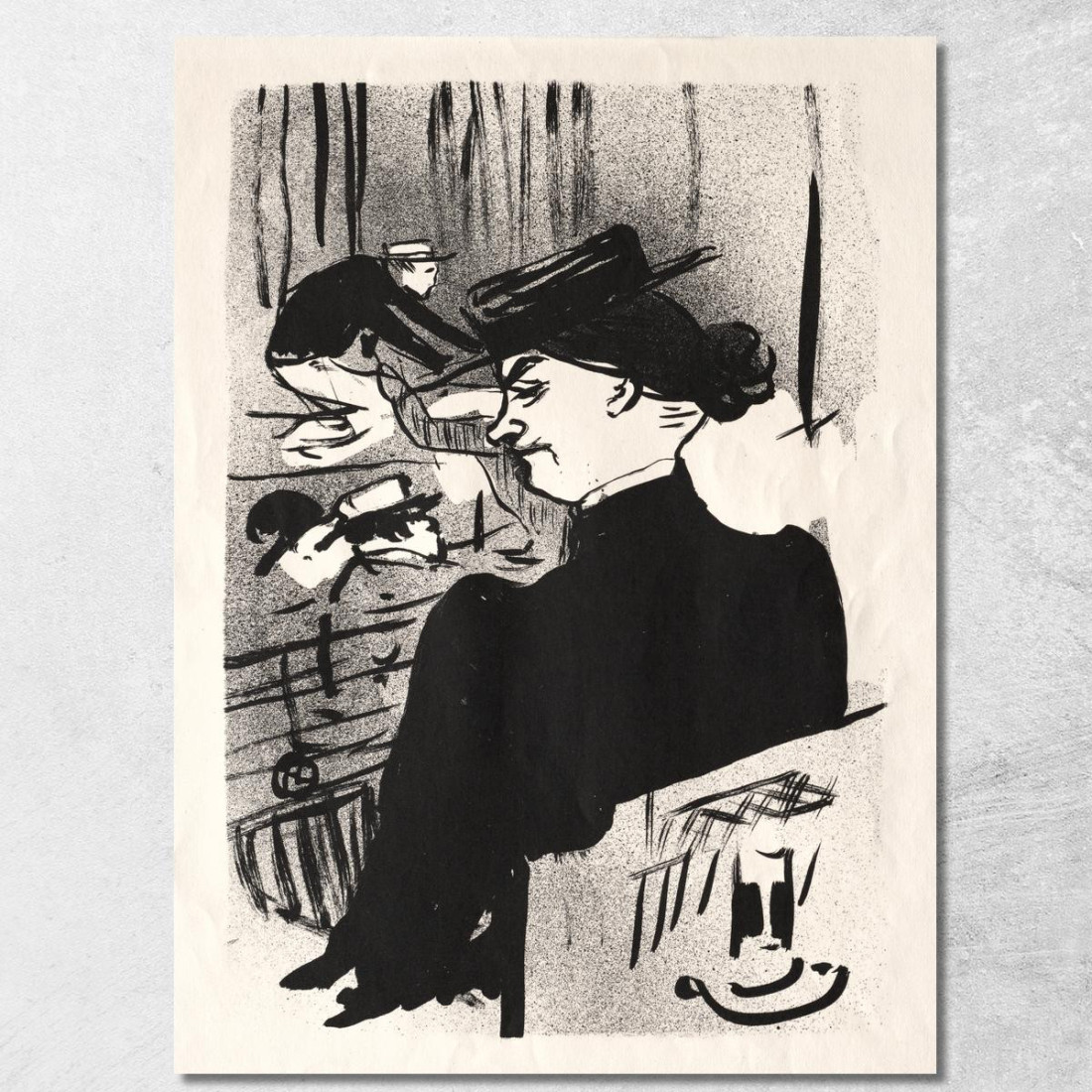 Il Caffè-Concerto - Una Spettatrice Henri de Toulouse-Lautrec htl58 quadro stampato su tela Il Caffè-Concerto - Una Spettatrice Henri de Toulouse-Lautrec htl58 quadro stampato su tela