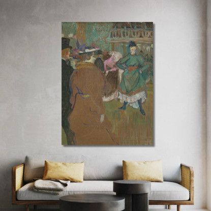 Quadriglia Al Moulin Rouge Henri de Toulouse-Lautrec htl87 quadro stampato su tela
