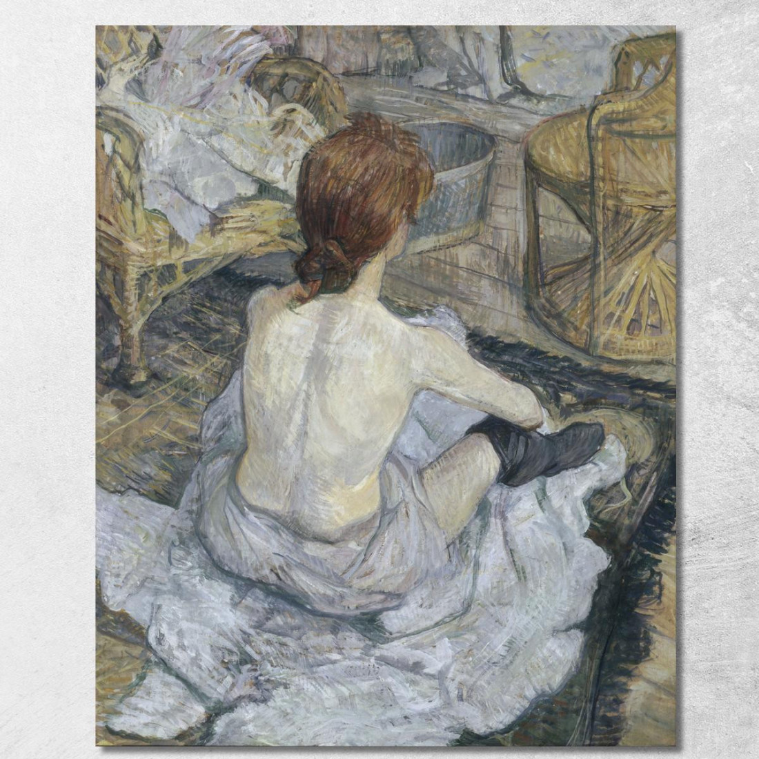 Rossa Detta Anche La Toilette Henri de Toulouse-Lautrec htl90 quadro stampato su tela Rossa Detta Anche La Toilette Henri de Toulouse-Lautrec htl90 quadro stampato su tela