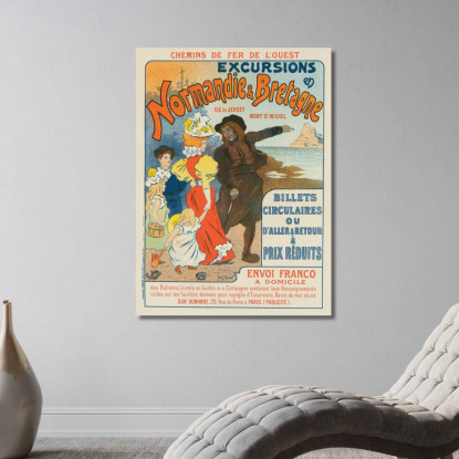 Escursioni In Normandia E Bretagna Henri Georges Meunier hgm6 quadro stampato su tela