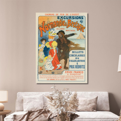 Escursioni In Normandia E Bretagna Henri Georges Meunier hgm6 quadro stampato su tela