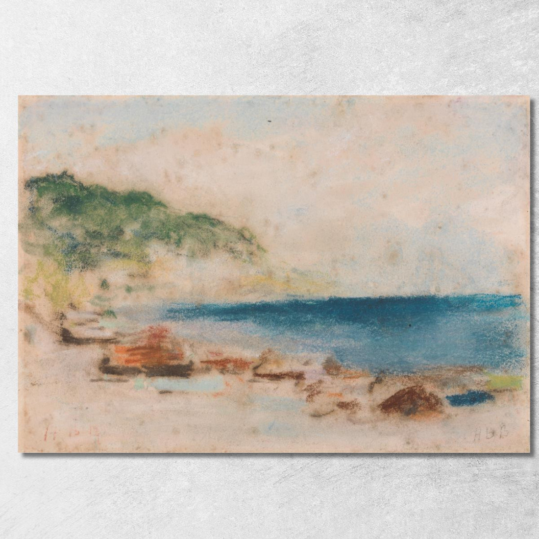 Scena Costiera Hercules Brabazon Brabazon hbb19 quadro stampato su tela Scena Costiera Hercules Brabazon Brabazon hbb19 quadro stampato su tela