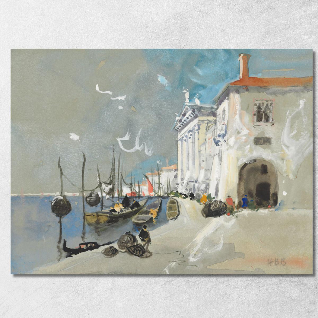 Ceste Di Pesce A Chioggia A Sud Di Venezia Hercules Brabazon Brabazon hbb25 quadro stampato su tela Ceste Di Pesce A Chioggia A Sud Di Venezia Hercules Brabazon Brabazon hbb25 quadro stampato su tela