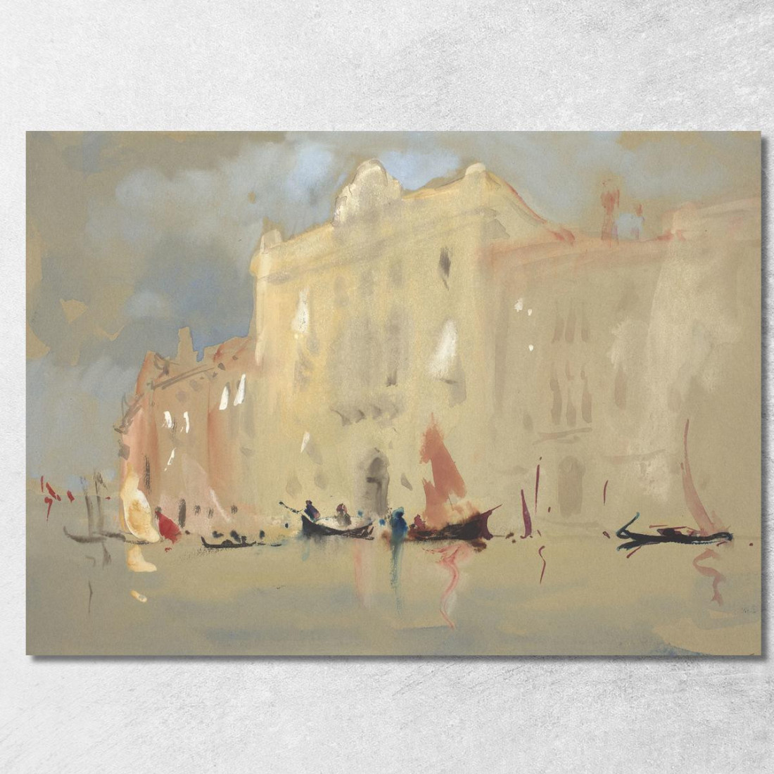 Gondole Davanti A Un Palazzo Sul Canal Grande A Venezia Hercules Brabazon Brabazon hbb30 quadro stampato su tela Gondole Davanti A Un Palazzo Sul Canal Grande A Venezia Hercules Brabazon Brabazon hbb30 quadro stampato su tela