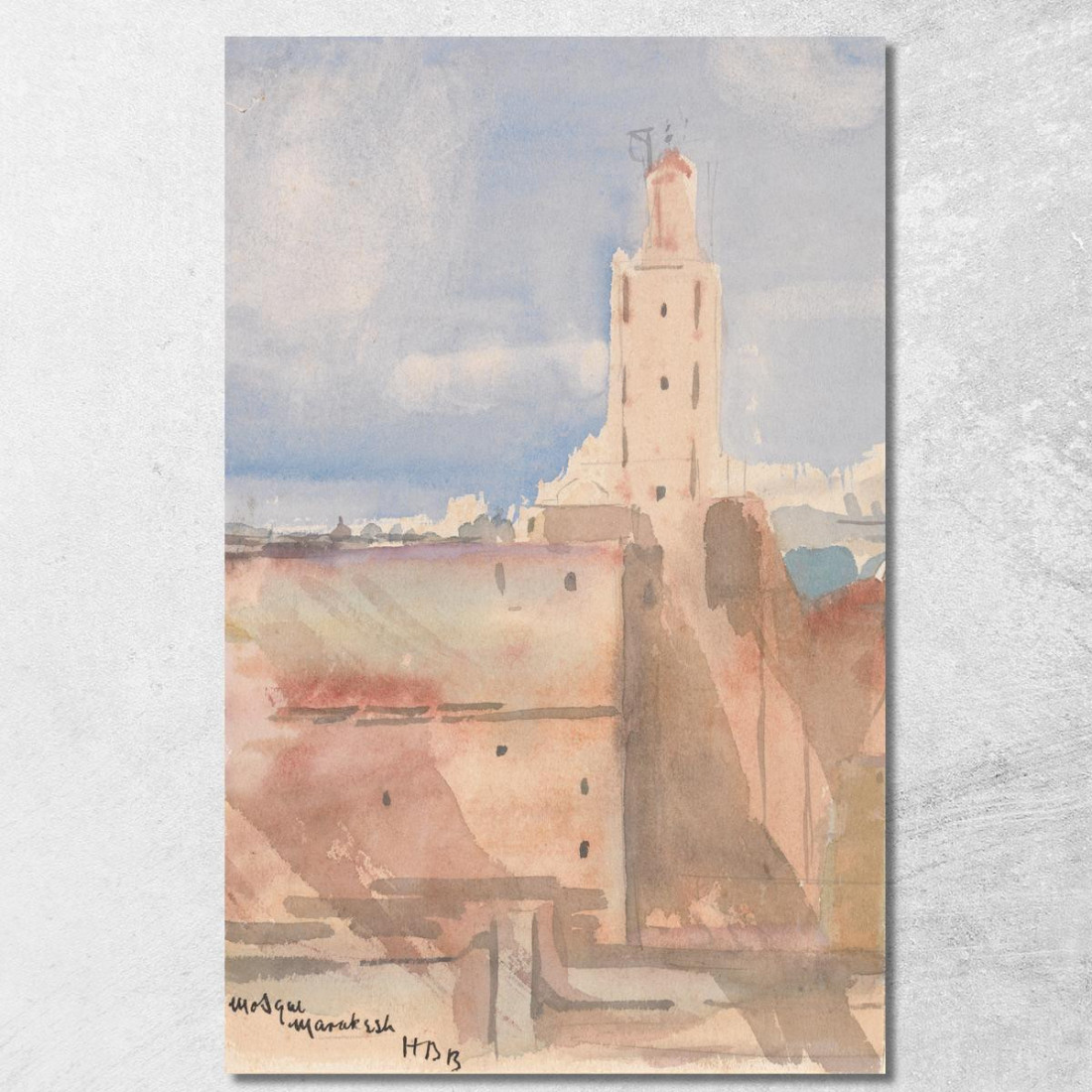 Moschea Koutoubia Marrakech Hercules Brabazon Brabazon hbb35 quadro stampato su tela Moschea Koutoubia Marrakech Hercules Brabazon Brabazon hbb35 quadro stampato su tela