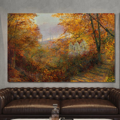 Una Casa In Una Radura John Atkinson Grimshaw jag3 quadro stampato su tela