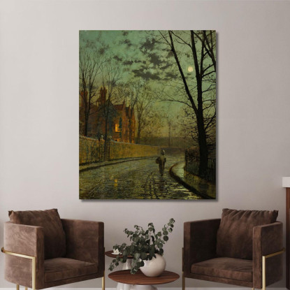 Dopo La Pioggia John Atkinson Grimshaw jag15 quadro stampato su tela