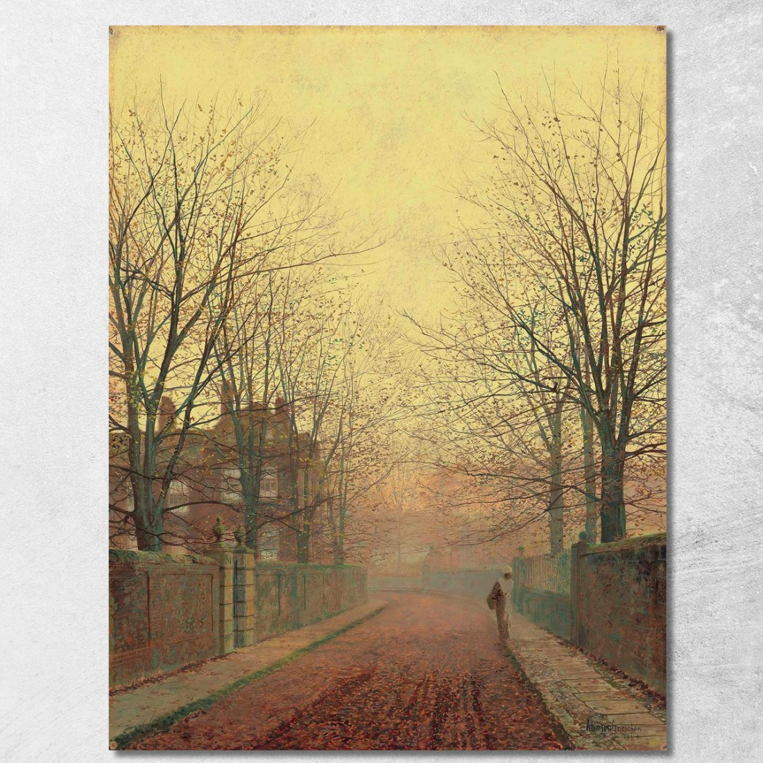 Un Viottolo Autunnale 2 John Atkinson Grimshaw jag16 quadro stampato su tela Un Viottolo Autunnale 2 John Atkinson Grimshaw jag16 quadro stampato su tela
