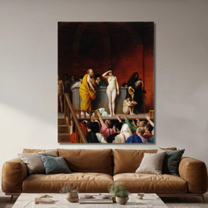 Il Mercato Degli Schiavi Nell’Antica Roma Jean-Léon Gérôme jlg119 quadro stampato su tela