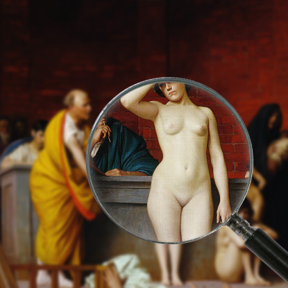 Il Mercato Degli Schiavi Nell’Antica Roma Jean-Léon Gérôme jlg119 quadro stampato su tela