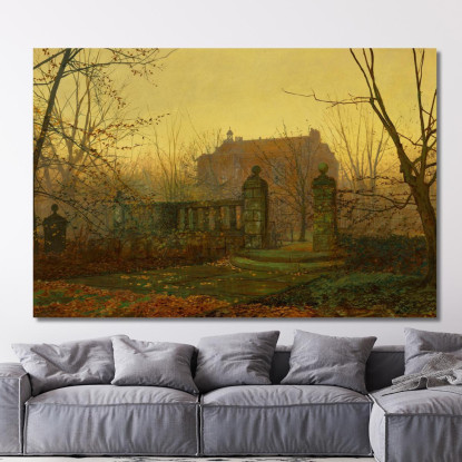 Mattina D'Autunno John Atkinson Grimshaw jag21 quadro stampato su tela