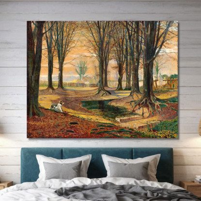 Bosco Di Faggi John Atkinson Grimshaw jag22 quadro stampato su tela