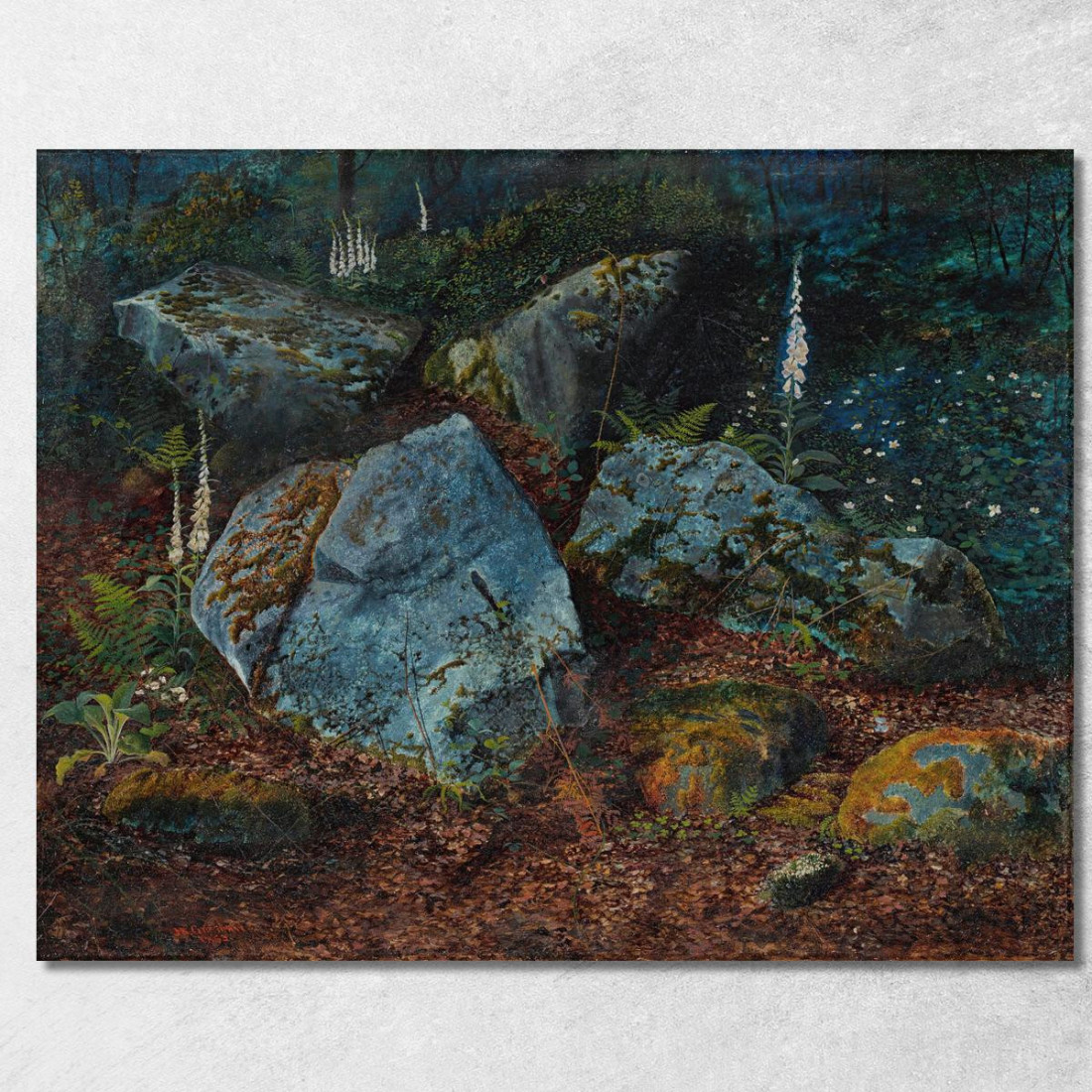 Massi Nella Foresta Di Storsforth John Atkinson Grimshaw jag24 quadro stampato su tela Massi Nella Foresta Di Storsforth John Atkinson Grimshaw jag24 quadro stampato su tela