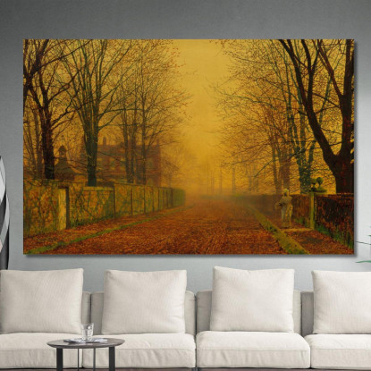 Bagliore Della Sera John Atkinson Grimshaw jag27 quadro stampato su tela