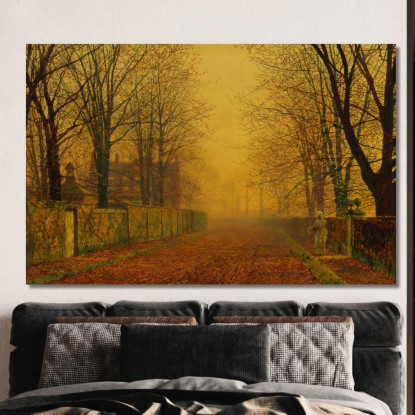Bagliore Della Sera John Atkinson Grimshaw jag27 quadro stampato su tela