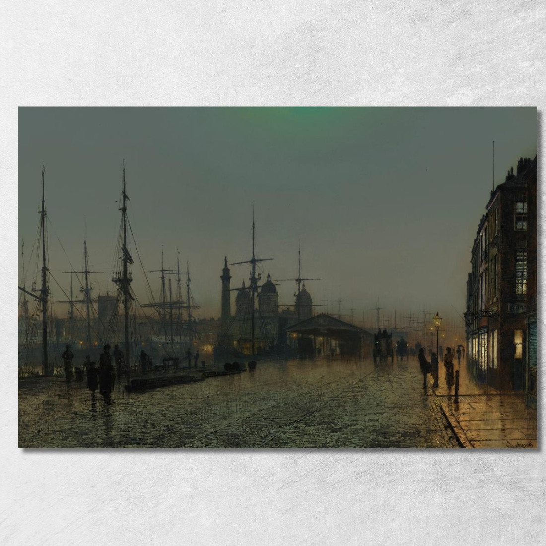 I Moli Di Hull Di Notte John Atkinson Grimshaw jag33 quadro stampato su tela I Moli Di Hull Di Notte John Atkinson Grimshaw jag33 quadro stampato su tela