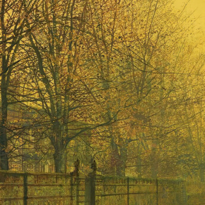 Nel Bagliore Dorato Dell'Autunno John Atkinson Grimshaw jag36 quadro stampato su tela