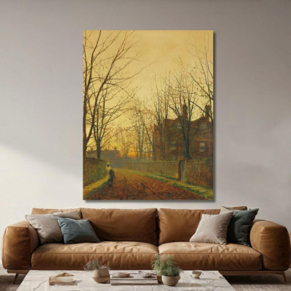 Fine Ottobre John Atkinson Grimshaw jag38 quadro stampato su tela