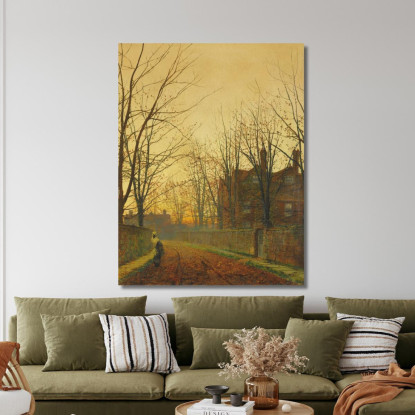Fine Ottobre John Atkinson Grimshaw jag38 quadro stampato su tela