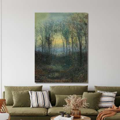 Amanti In Un Bosco John Atkinson Grimshaw jag41 quadro stampato su tela