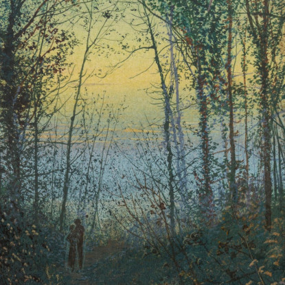 Amanti In Un Bosco John Atkinson Grimshaw jag41 quadro stampato su tela