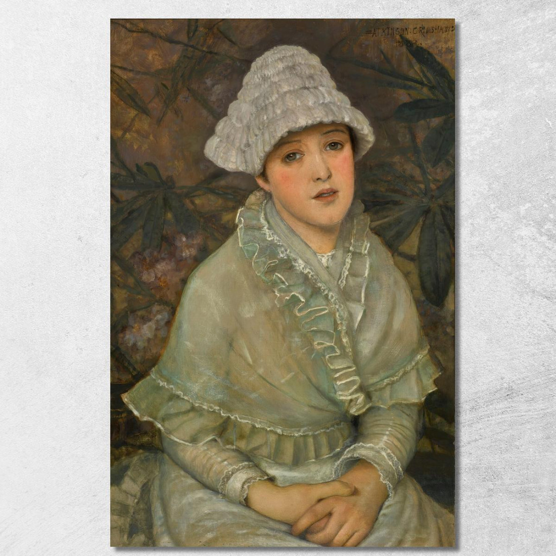 La Mia Piccola Rosa Bianca John Atkinson Grimshaw jag46 quadro stampato su tela La Mia Piccola Rosa Bianca John Atkinson Grimshaw jag46 quadro stampato su tela