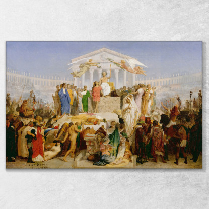 L'Età Di Augusto La Nascita Di Cristo Jean-Léon Gérôme jlg123 quadro stampato su tela