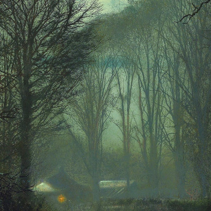 Verso Casa John Atkinson Grimshaw jag47 quadro stampato su tela